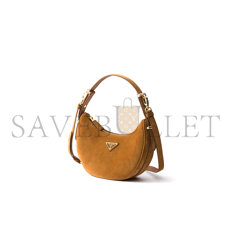 PRADA ARQUÉ SUEDE SHOULDER BAG 1BC194 (22.5*18.5*6cm) PRADA ARQUÉ SUEDE SHOULDER BAG 1BC194 (22.5*18.5*6cm)